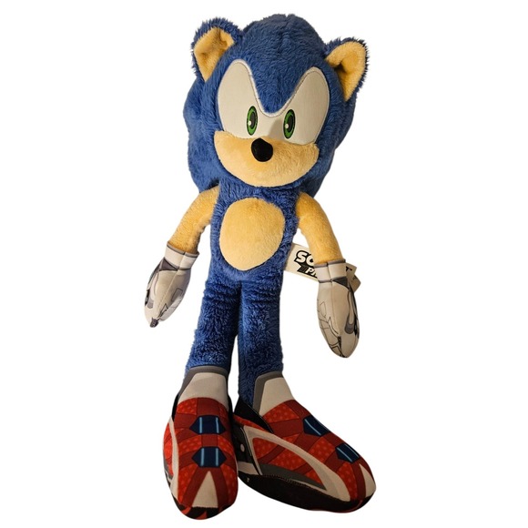Sonic The Hedgehog Plush Figure Sonic Prime SEGA‎ Collectors Red Shoes 2023 - Picture 1 of 10